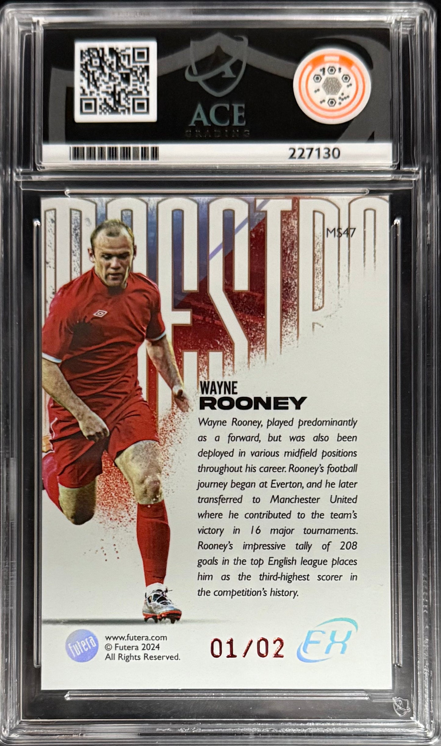 Best Deal - Futera Wayne Rooney Maestro Parallel Card /2 Futera World Football FX 2024 ACE10
