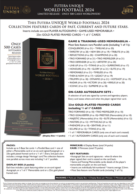 Best Deal - 2024 Futera Unique World Football Hobby Box