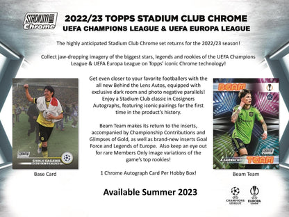 Best Deal - 22-23 Topps UEFA UCC Stadium Club Chrome Hobby Box Soccer Trading Cards