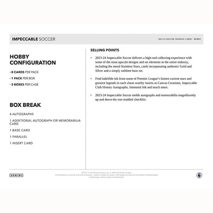 Best Deal - 2023-24 Panini Impeccable Soccer Hobby Box