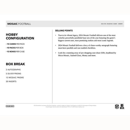 Best Deal - 2024 Panini Mosaic Football Hobby Box