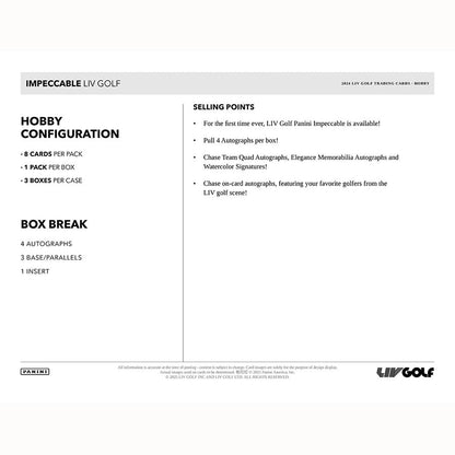 Best Deal - 2024 Impeccable LIV Golf Hobby Box