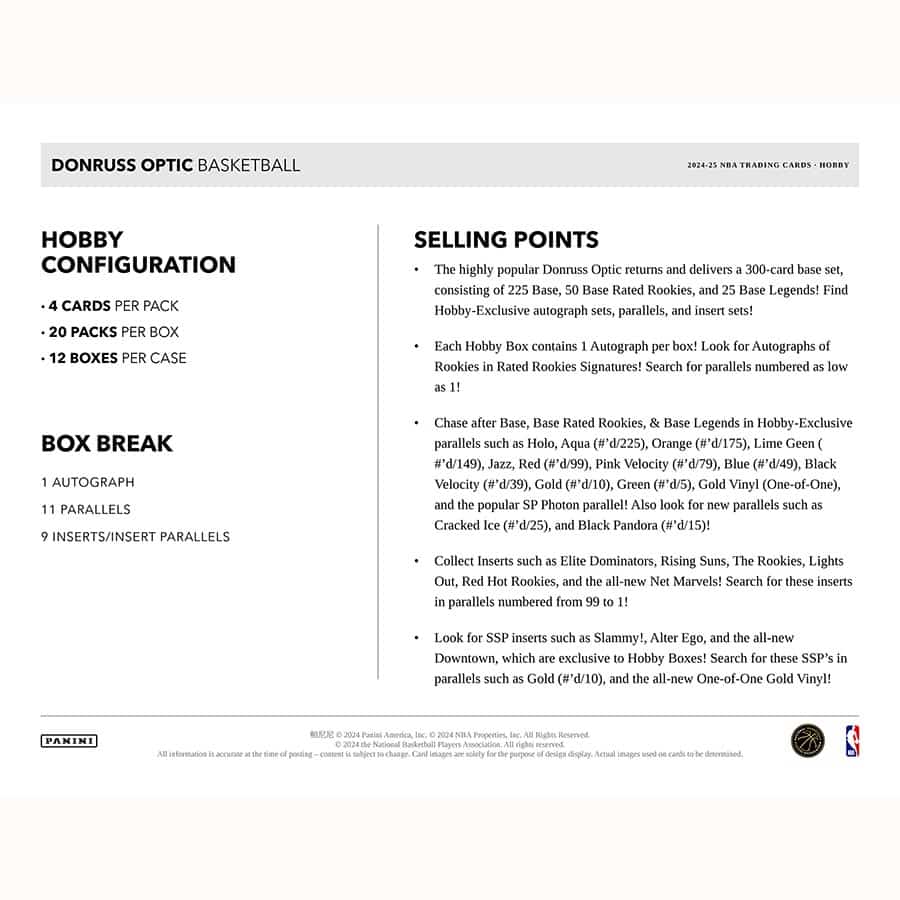 Best Deal - 2024-25 Donruss Optic Basketball Hobby Box