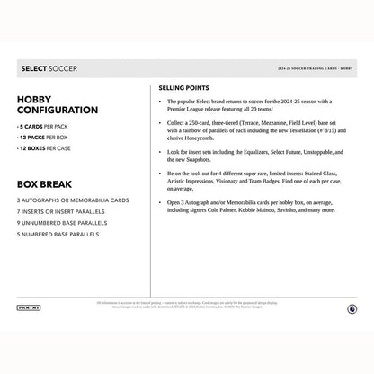 Best Deal - 2024-25 Select English Premier League Soccer Hobby Box