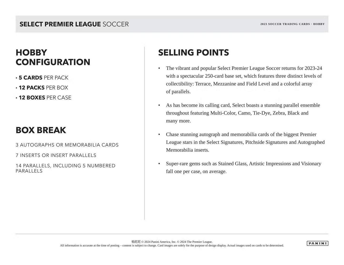 Best Deal - 2023/24 Panini Select Premier League EPL Soccer Hobby Box