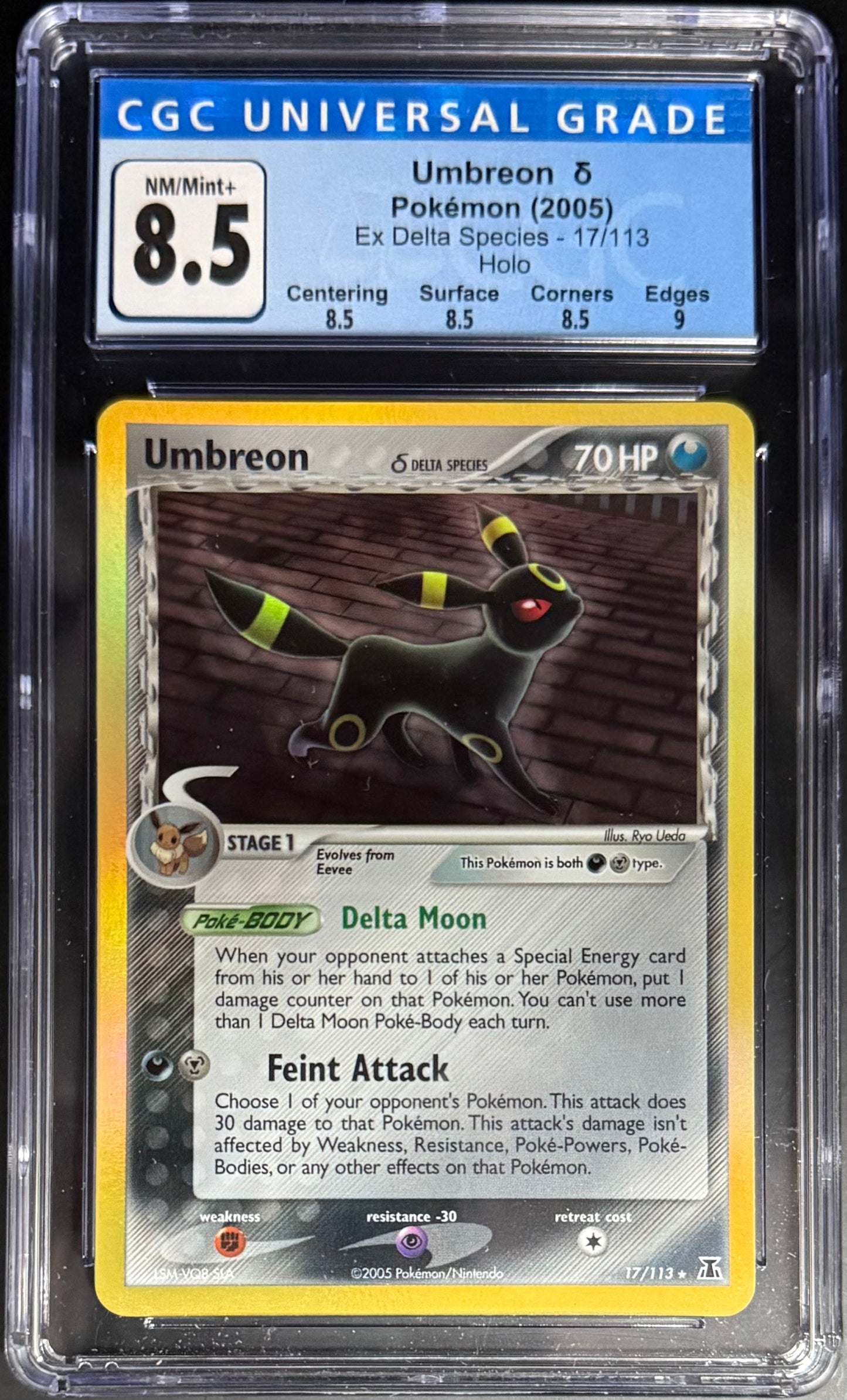 Best Deal - Pokemon Umbreon EX 17/113 Holo Pokemon Delta Species 2005 CGCU8.5