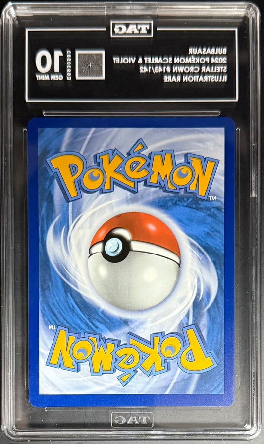 Best Deal - Pokemon Bulbasaur 143/142 Illustration Rare Pokemon Scarlet & Violet Stellar Crown 2024 TAG10