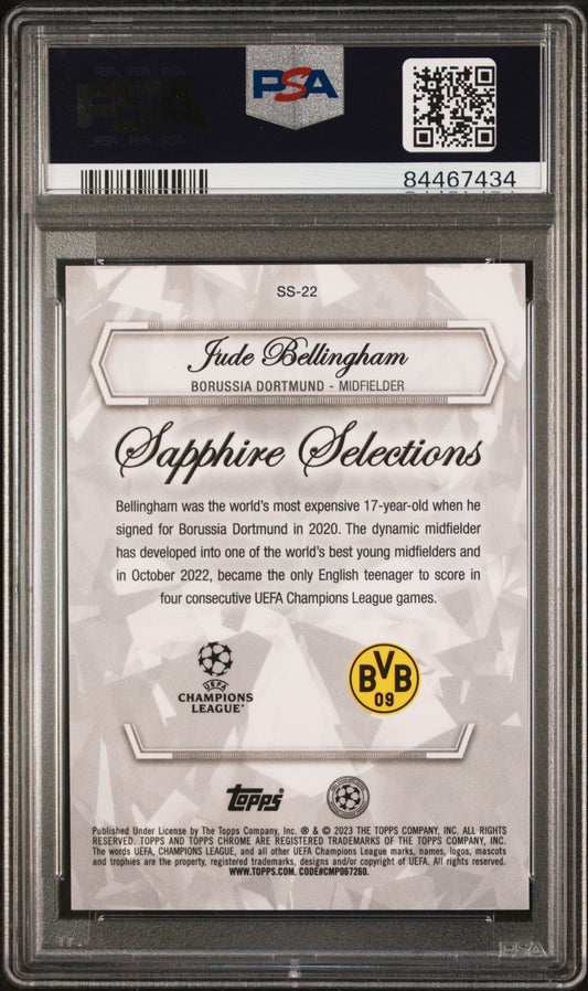 Best Deal - Topps Jude Bellingham Gold Sapphire Selections Card /50 Sapphire UCC 2022-23 PSA10