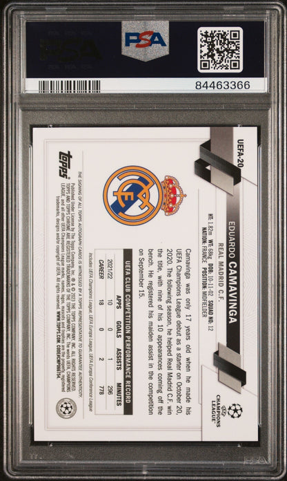 Best Deal - Topps Eduardo Camavinga Red Autograph Card /5 Chrome NSCC UEFA 2023 #20 PSA10