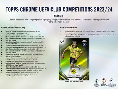 Best Deal - 2023-24 Topps Chrome UEFA Club Competitions Football Soccer Hobby Box