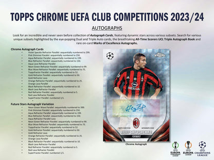 Best Deal - 2023-24 Topps Chrome UEFA Club Competitions Football Soccer Hobby Box