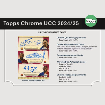 Best Deal - 2024-25 Topps Chrome UEFA Club Competitions Soccer Hobby Box